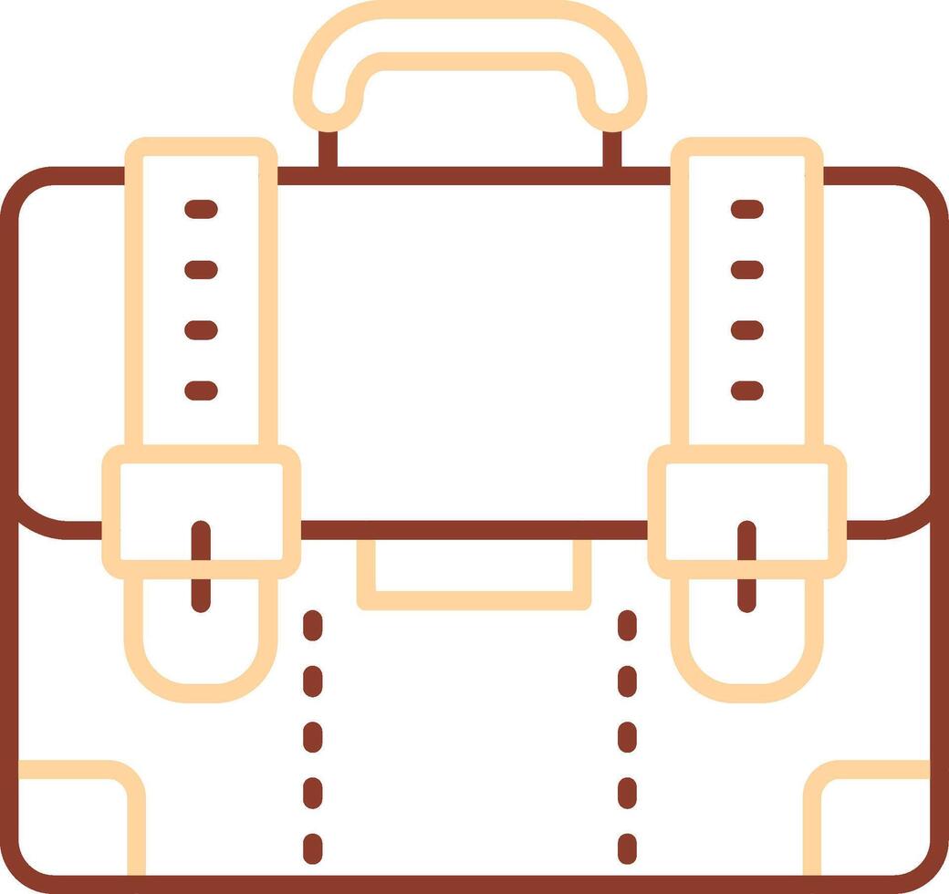Suitcase Line Two Color Icon vector