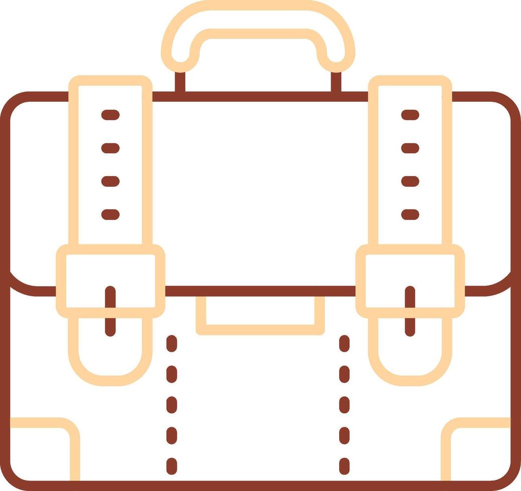 Suitcase Line Two Color Icon vector