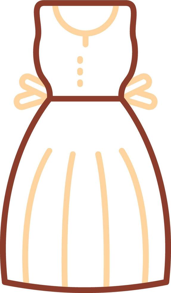 Sundress Line Two Color Icon vector