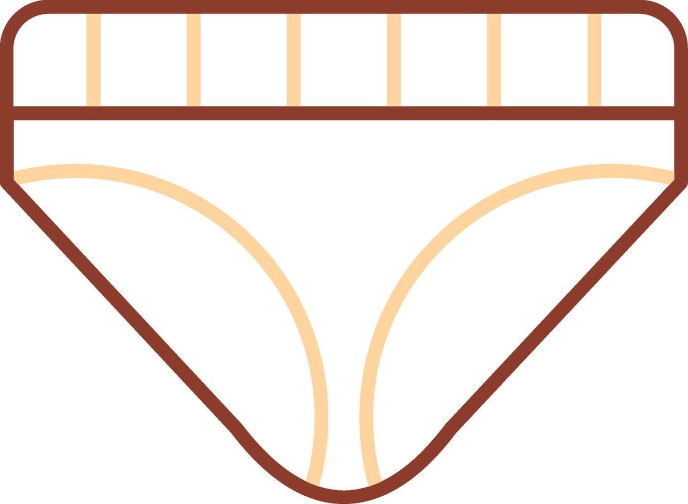 Underwear Line Two Color Icon vector
