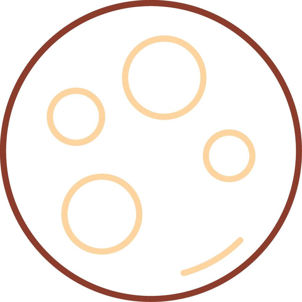 Moon Line Two Color Icon vector