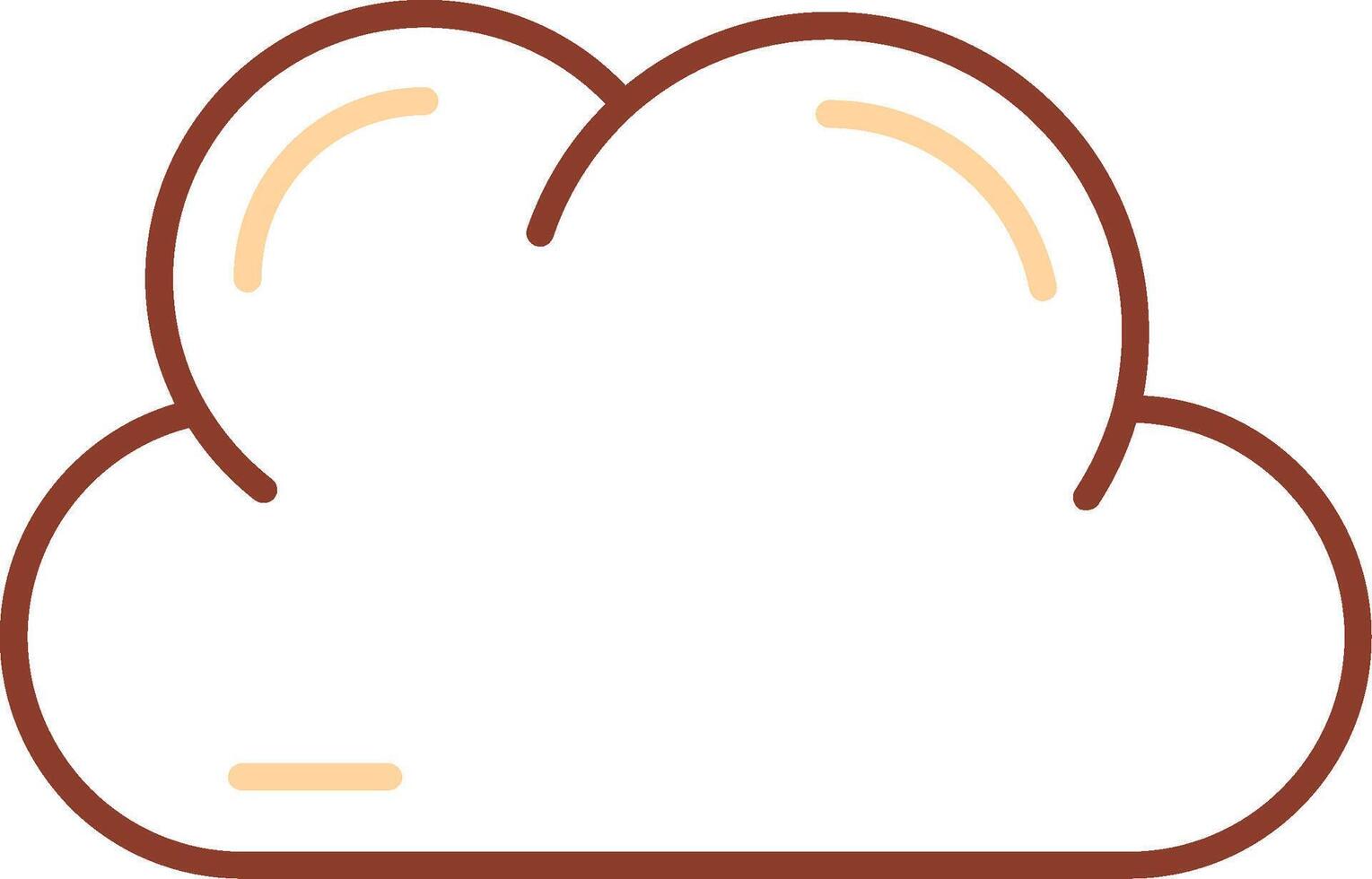 Cloud Line Two Color Icon vector