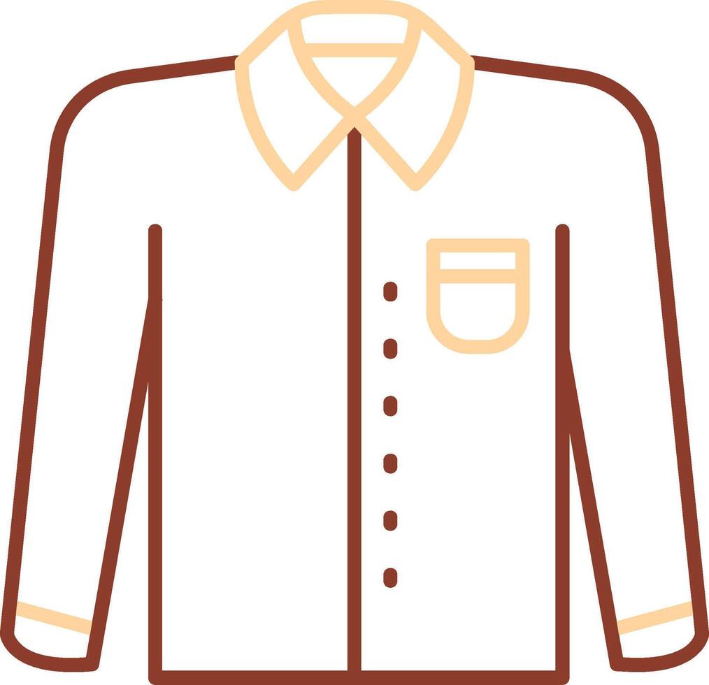 Formal shirt Line Two Color Icon vector