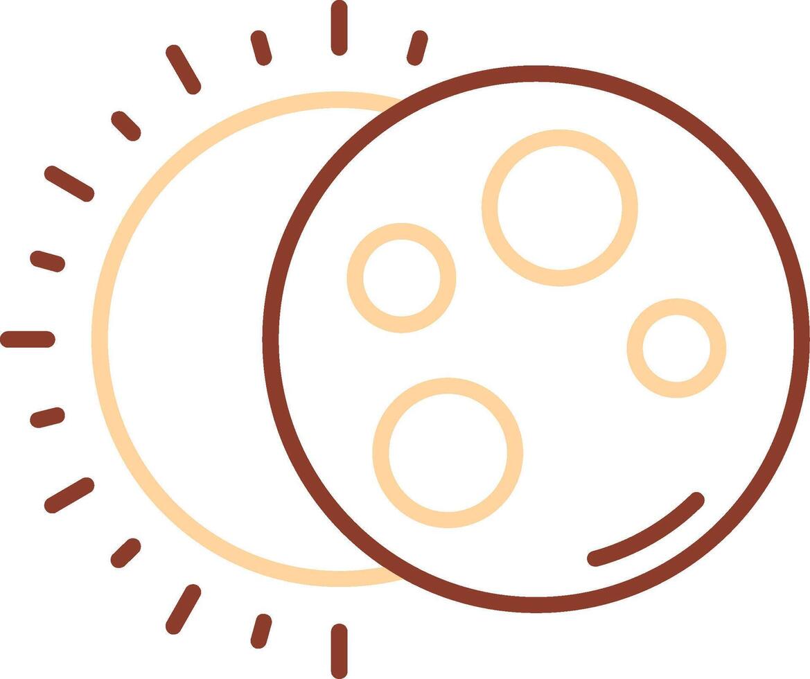 Eclipse Line Two Color Icon vector