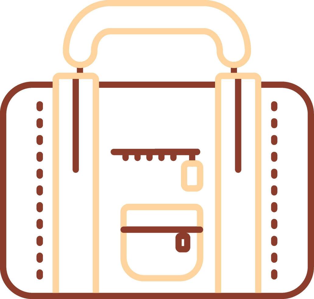 Travel bag Line Two Color Icon vector