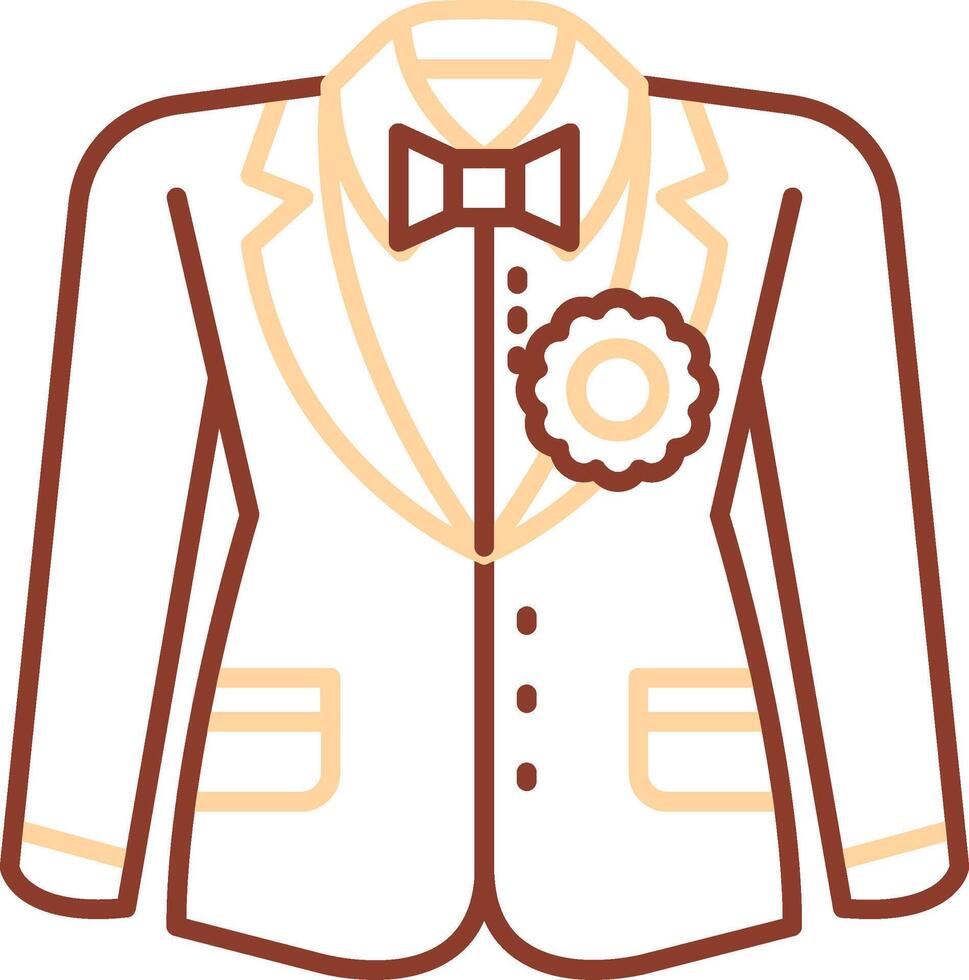 Groom suit Line Two Color Icon vector