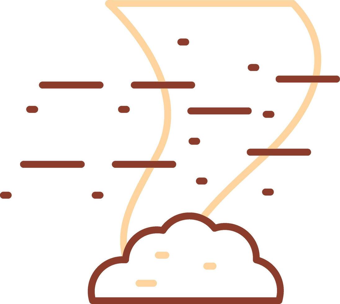 Tornado Line Two Color Icon vector