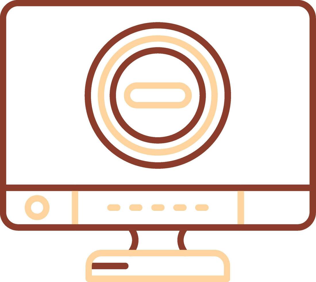 Stop Line Two Color Icon vector