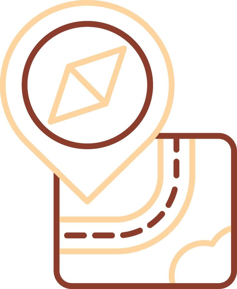 Navigation Line Two Color Icon vector