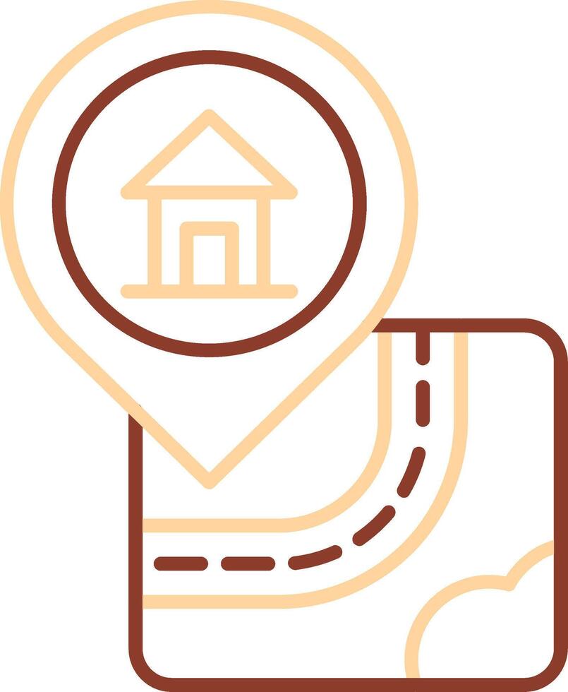 Home Line Two Color Icon vector