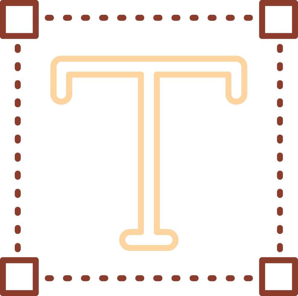 Font Line Two Color Icon vector