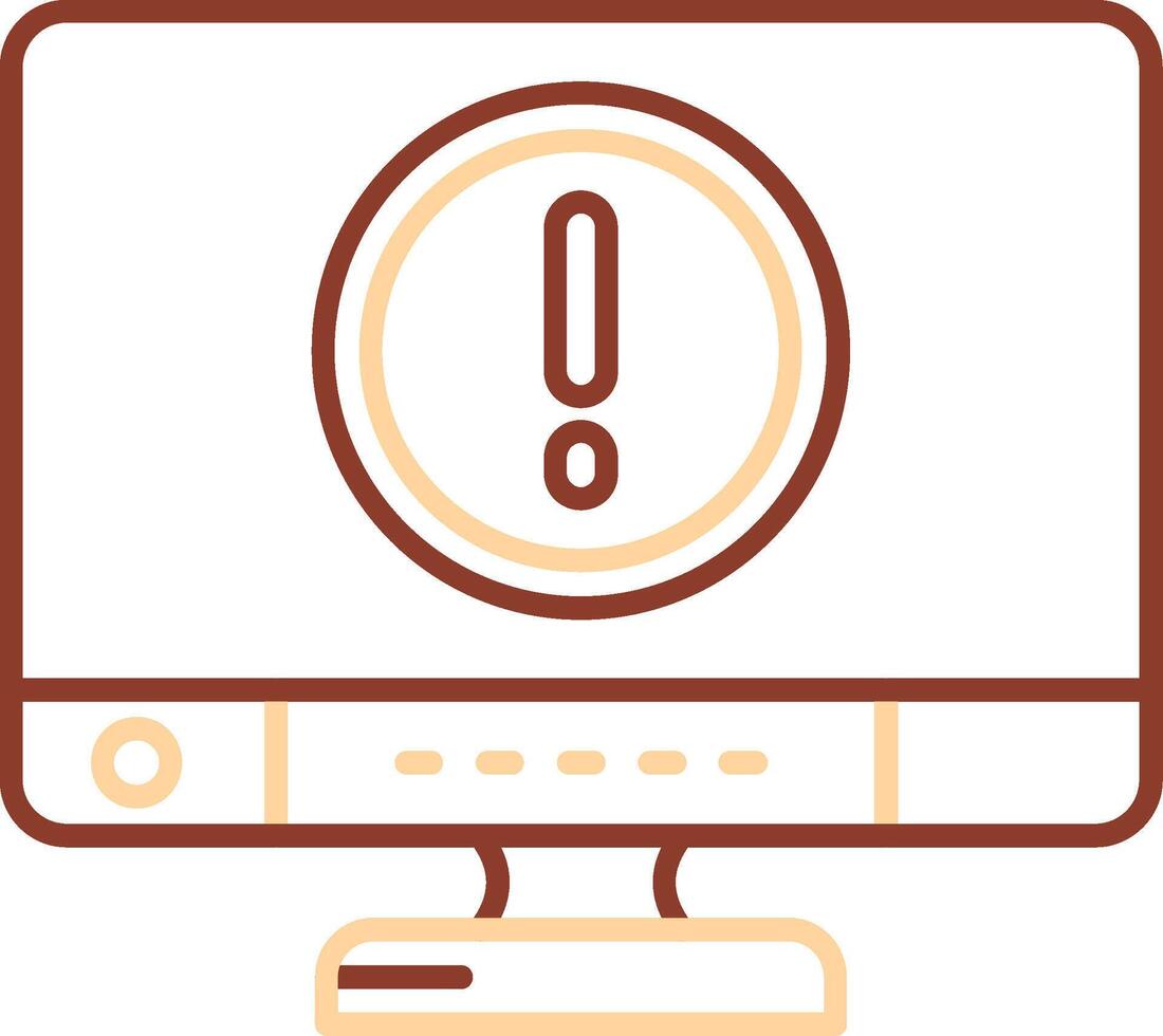 Error Line Two Color Icon vector