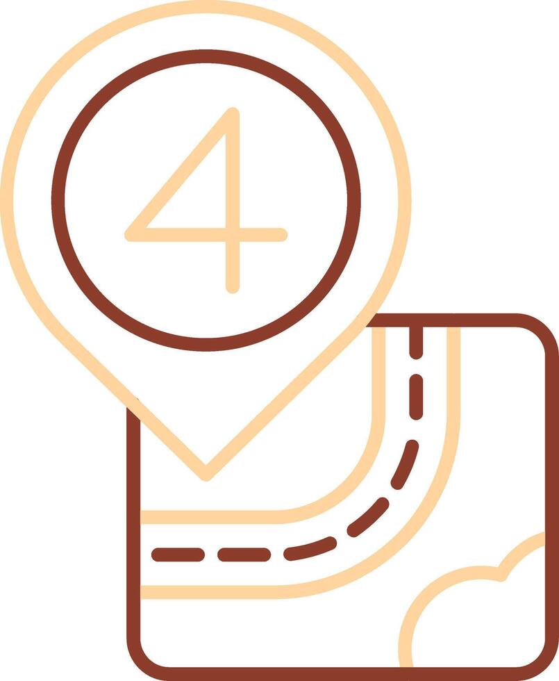Four Line Two Color Icon vector