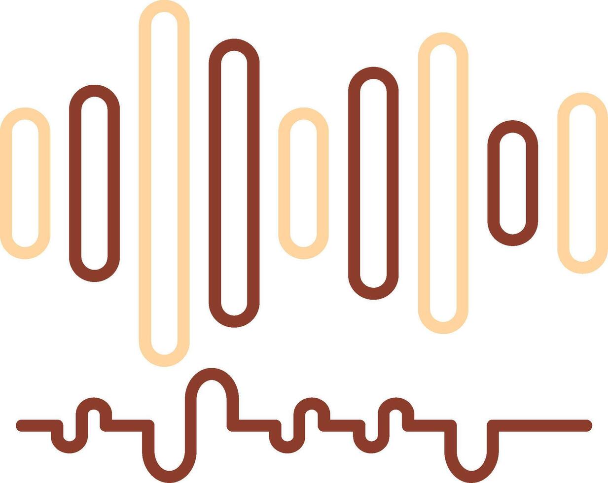 Audio Line Two Color Icon vector