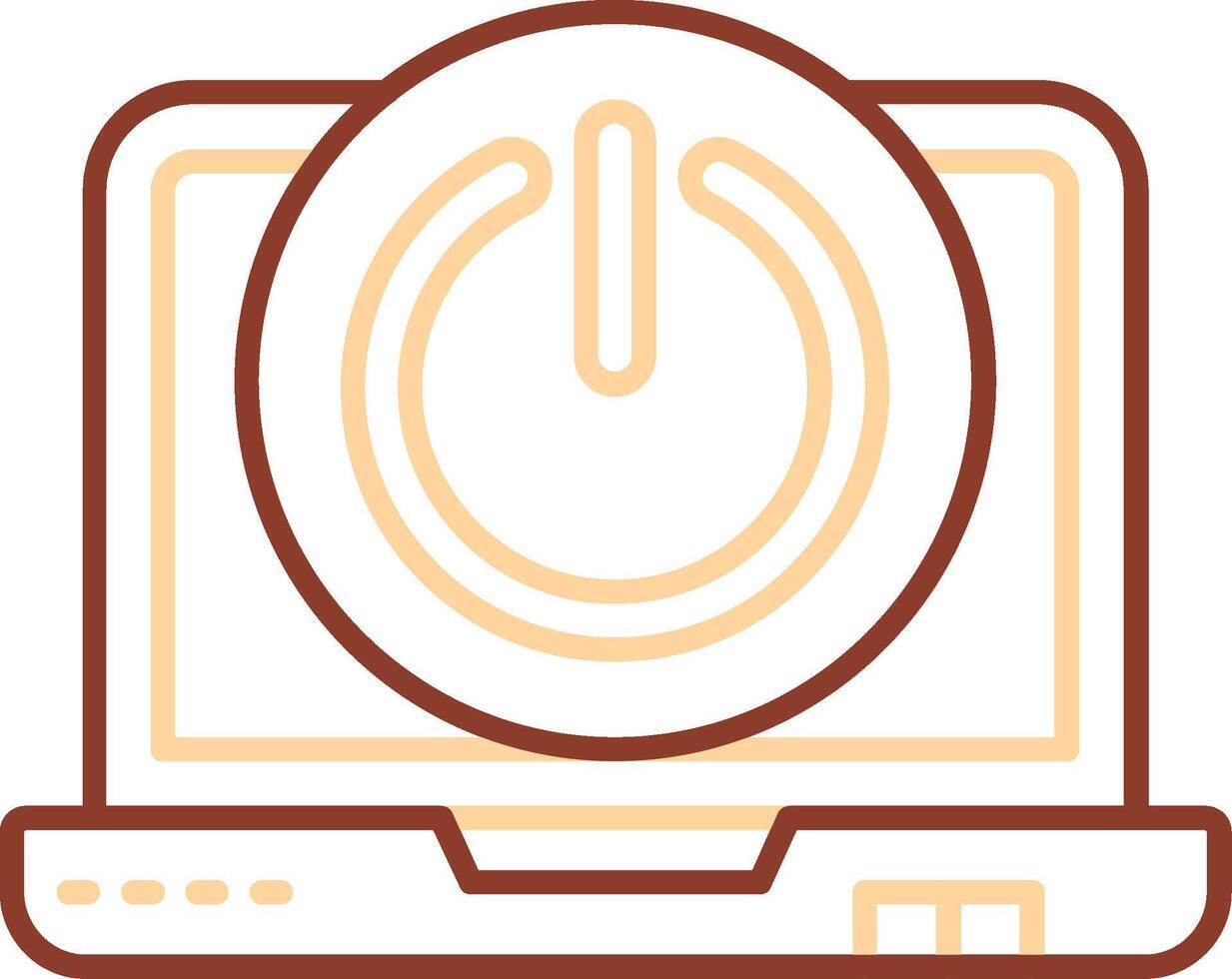 Power off Line Two Color Icon vector
