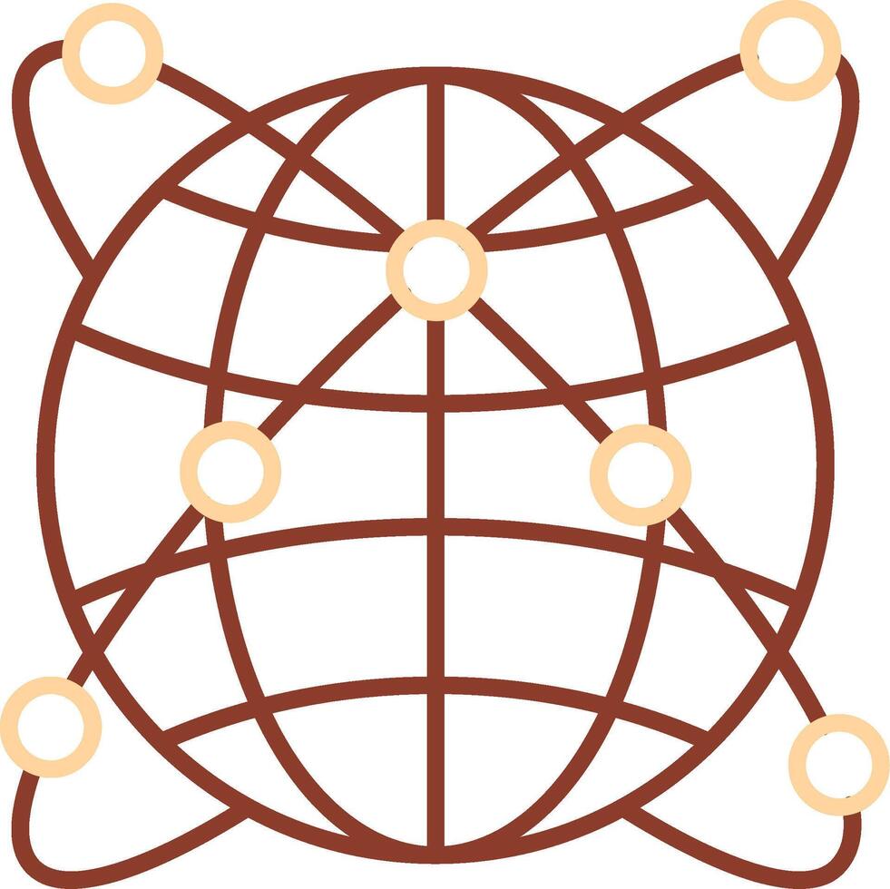 Internet Line Two Color Icon vector