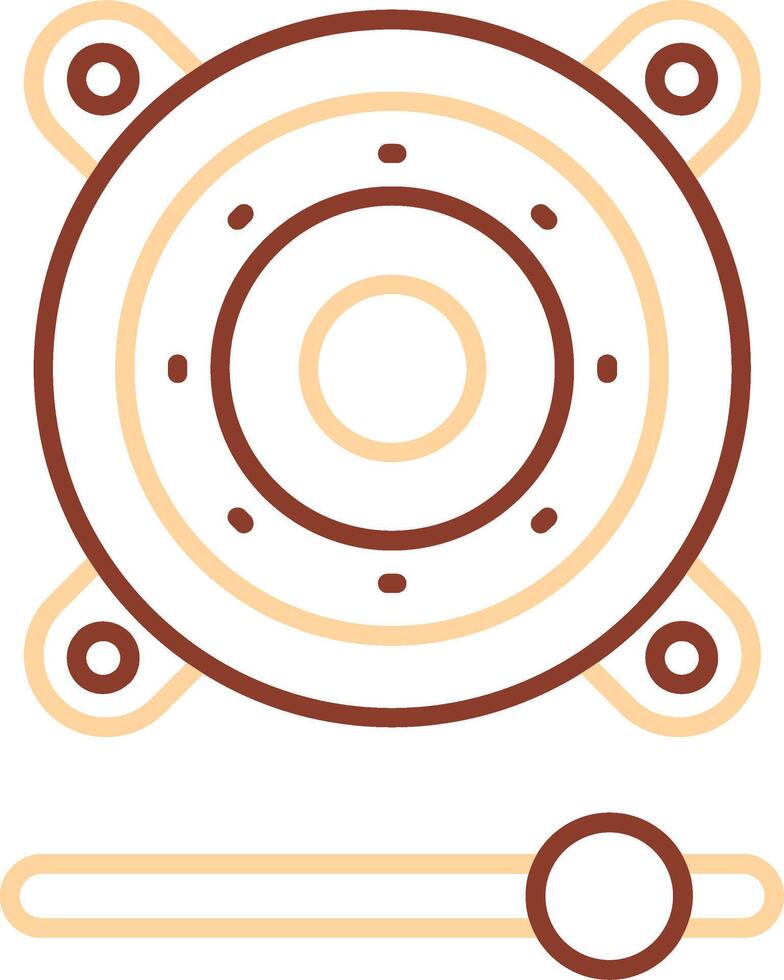 Speaker Line Two Color Icon vector