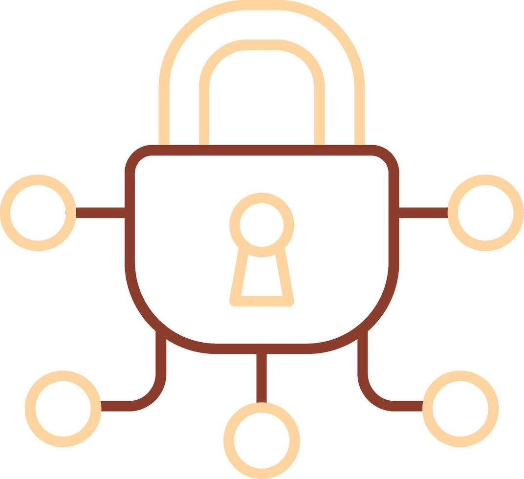 Safe Line Two Color Icon vector