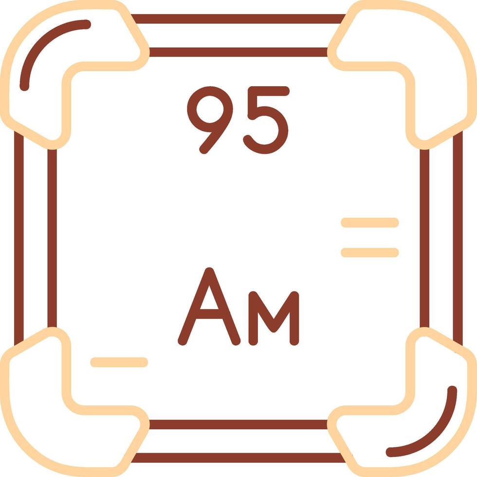 Americium Line Two Color Icon vector