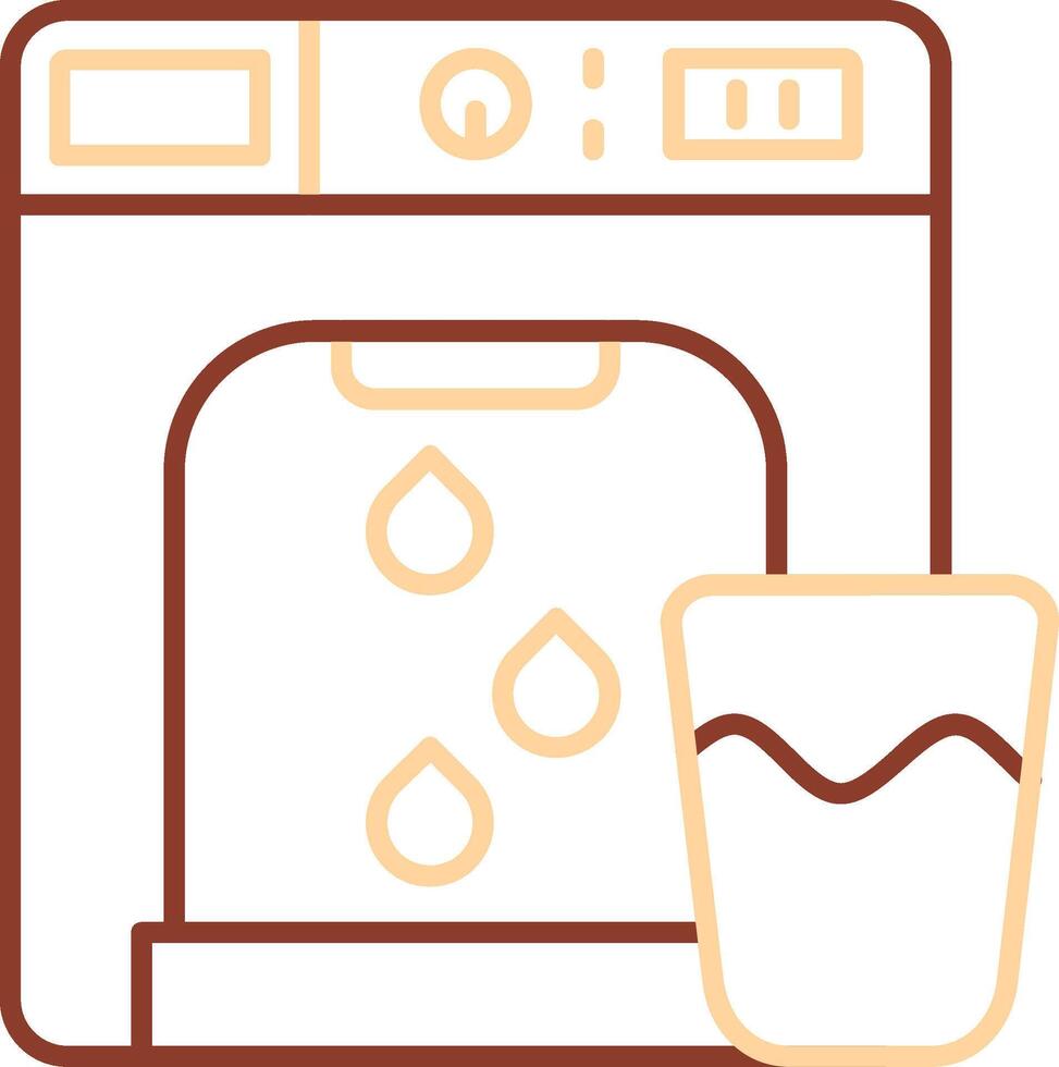 Dispenser Line Two Color Icon vector