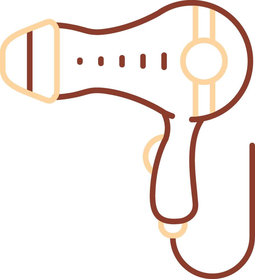 Hair dryer Line Two Color Icon vector