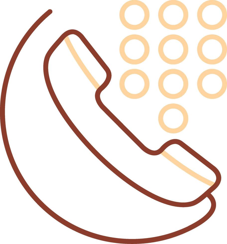 Dial Line Two Color Icon vector