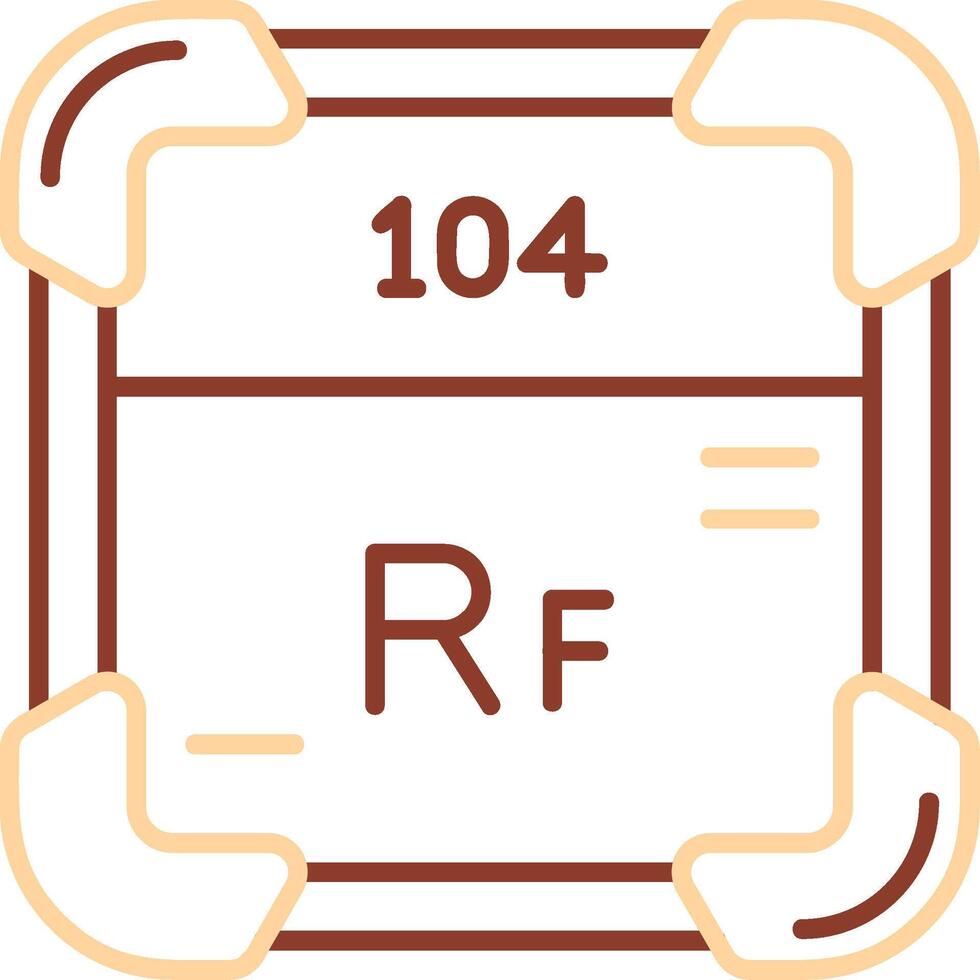 Rutherfordium Line Two Color Icon vector