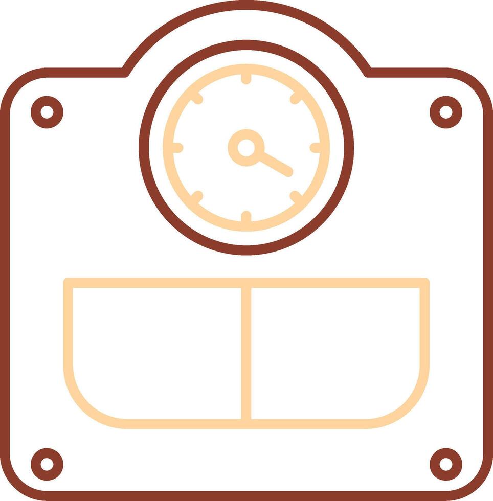 Weight Line Two Color Icon vector