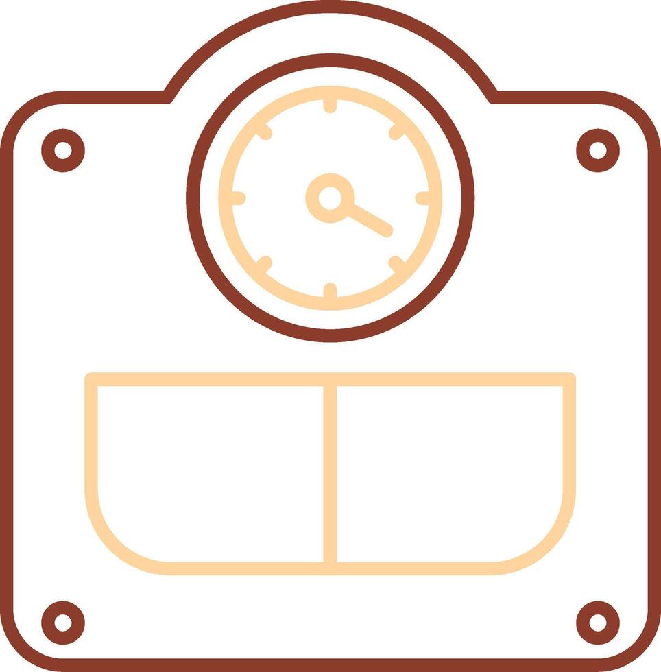 Weight Line Two Color Icon vector