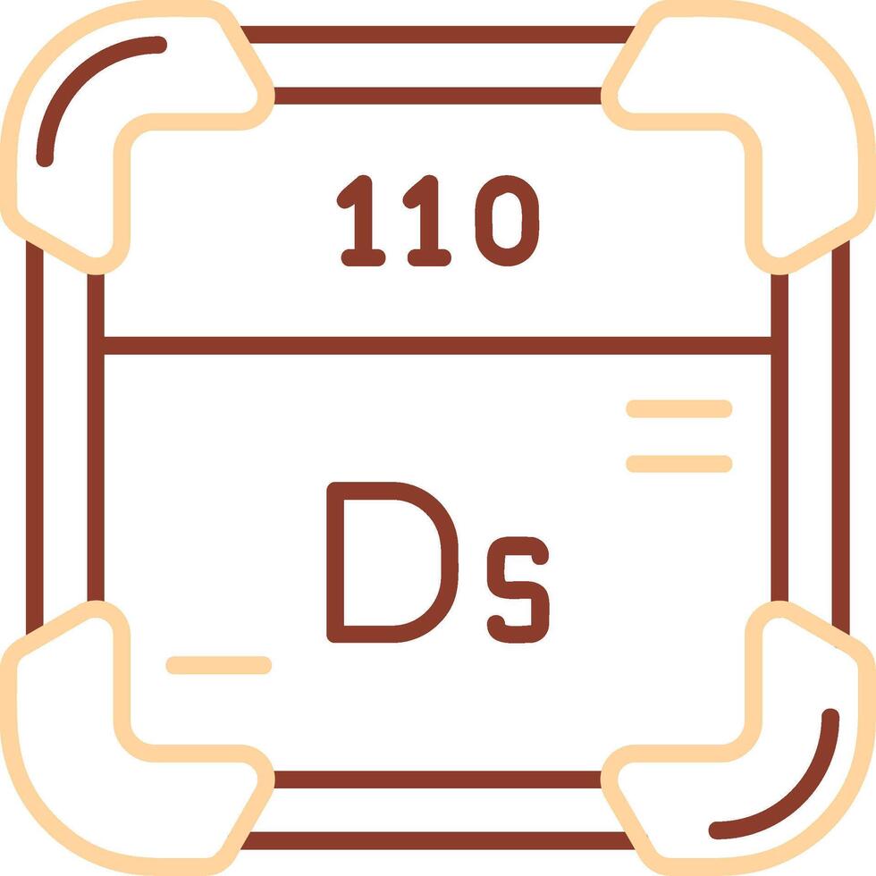 Darmstadtium Line Two Color Icon vector