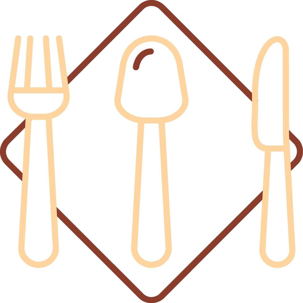 Cutlery Line Two Color Icon vector