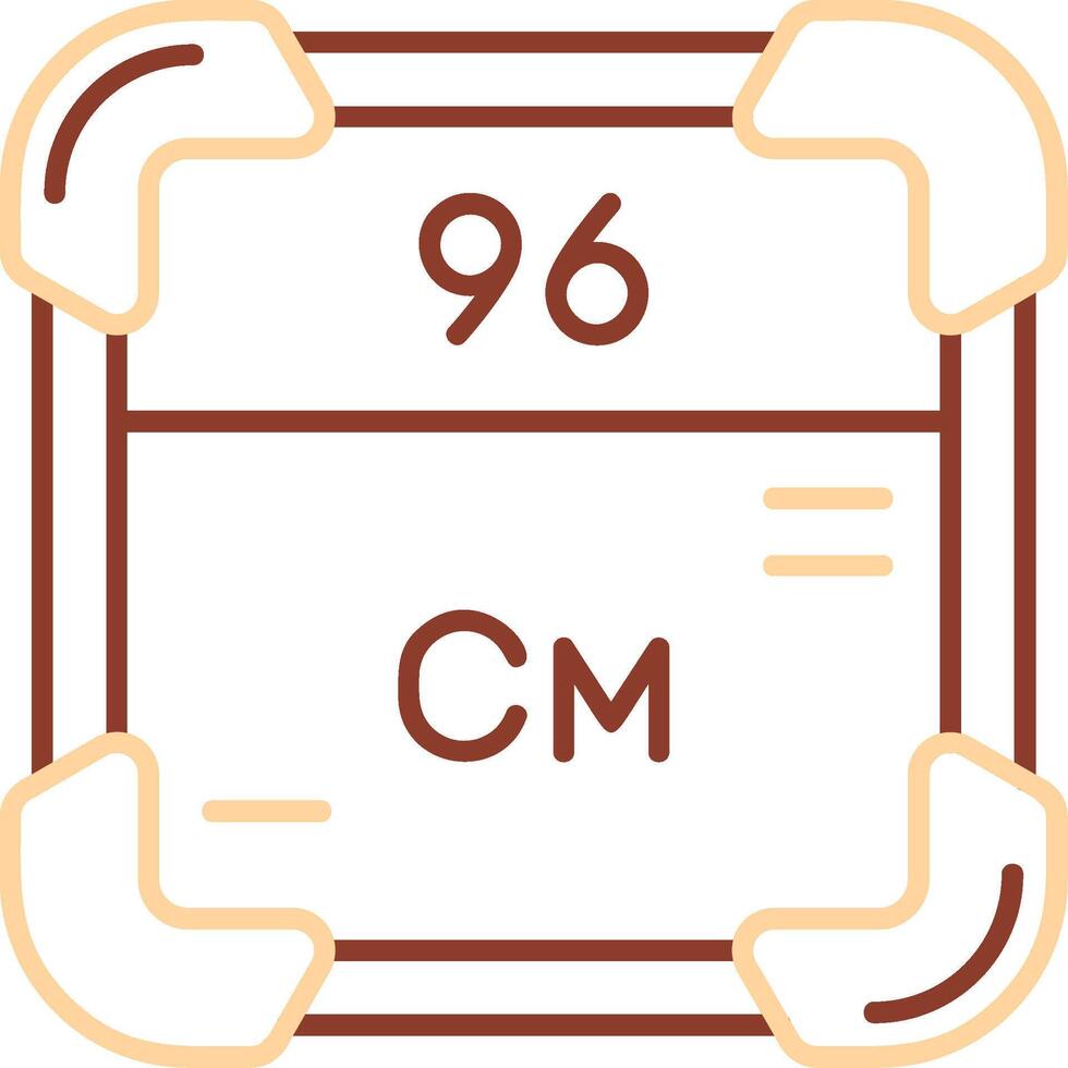Curium Line Two Color Icon vector