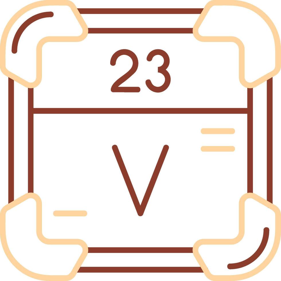 Vanadium Line Two Color Icon vector