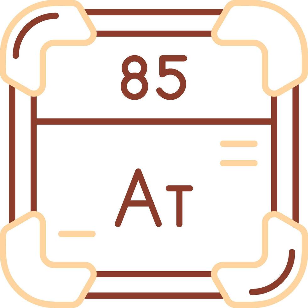 Astatine Line Two Color Icon vector