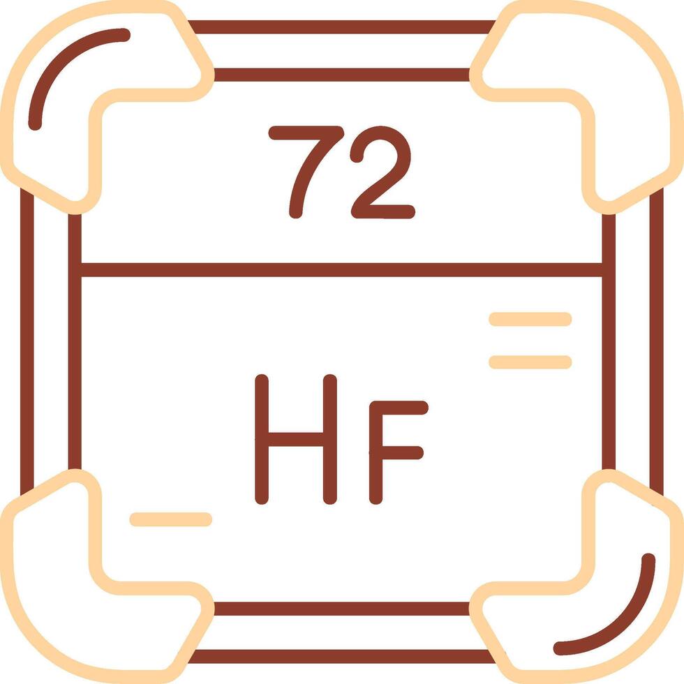 Hafnium Line Two Color Icon vector