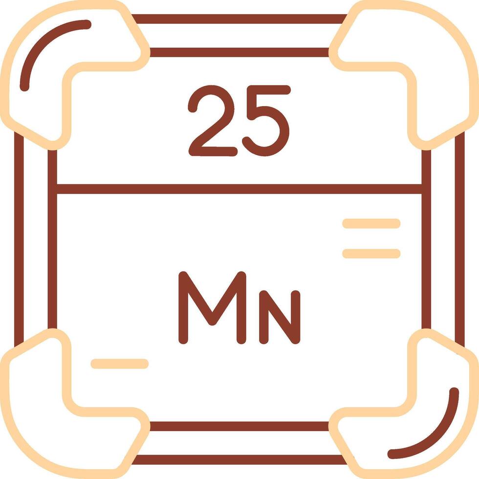 Manganese Line Two Color Icon vector