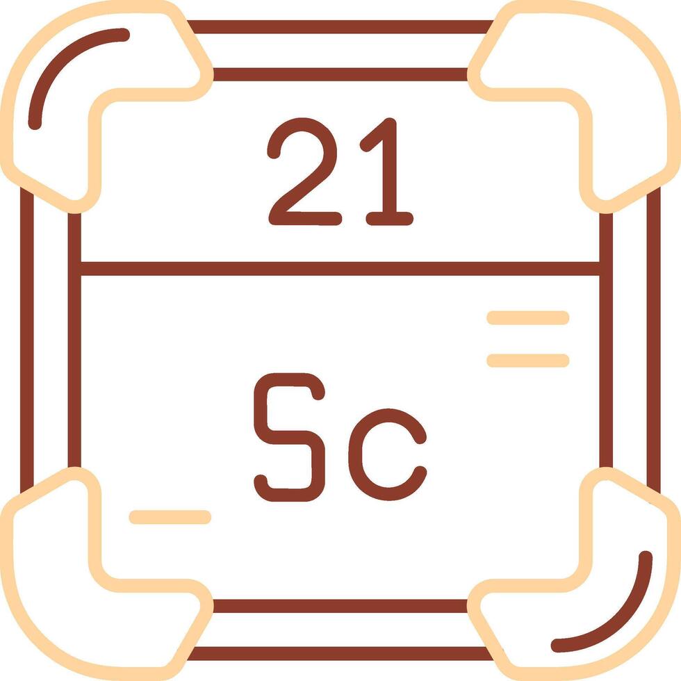 Scandium Line Two Color Icon vector