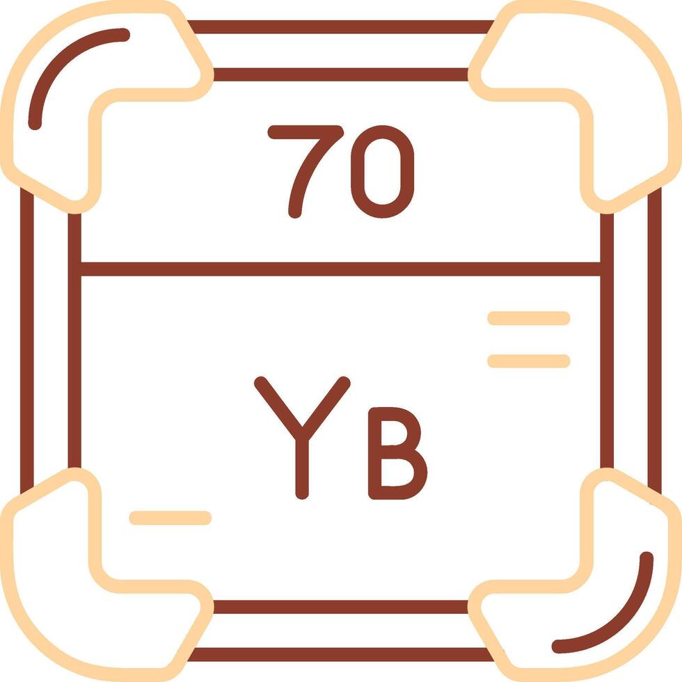 Ytterbium Line Two Color Icon vector