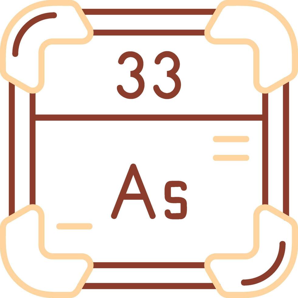 Arsenic Line Two Color Icon vector