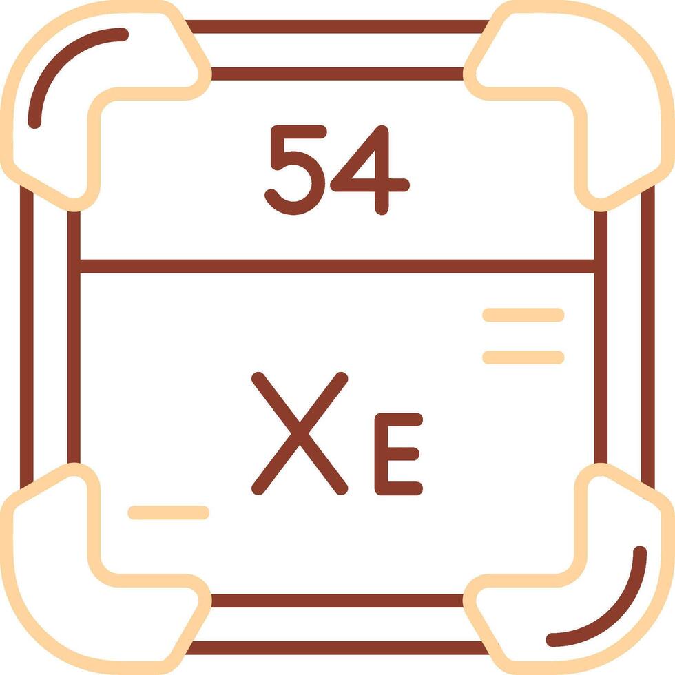 Xenon Line Two Color Icon vector