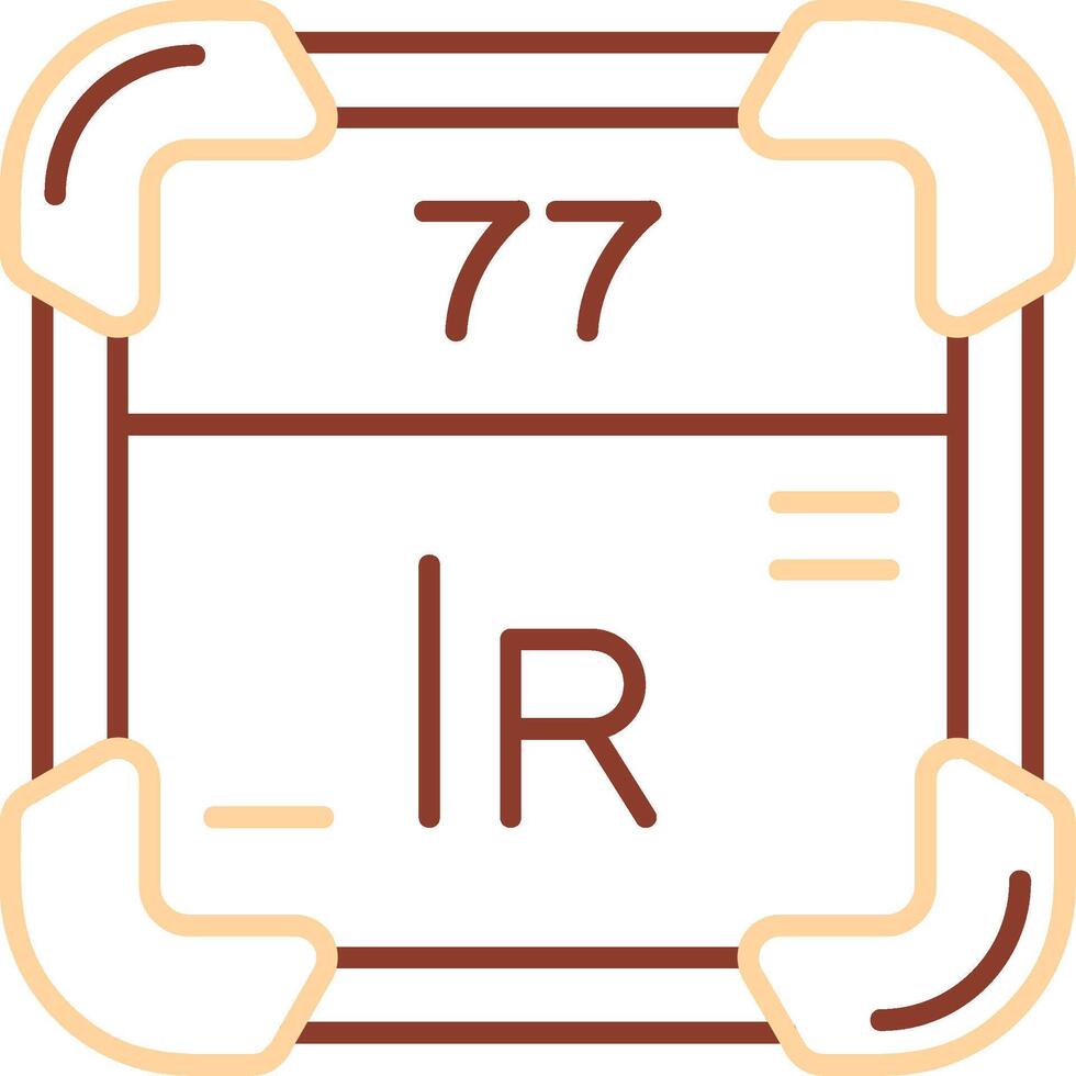 Iridium Line Two Color Icon vector