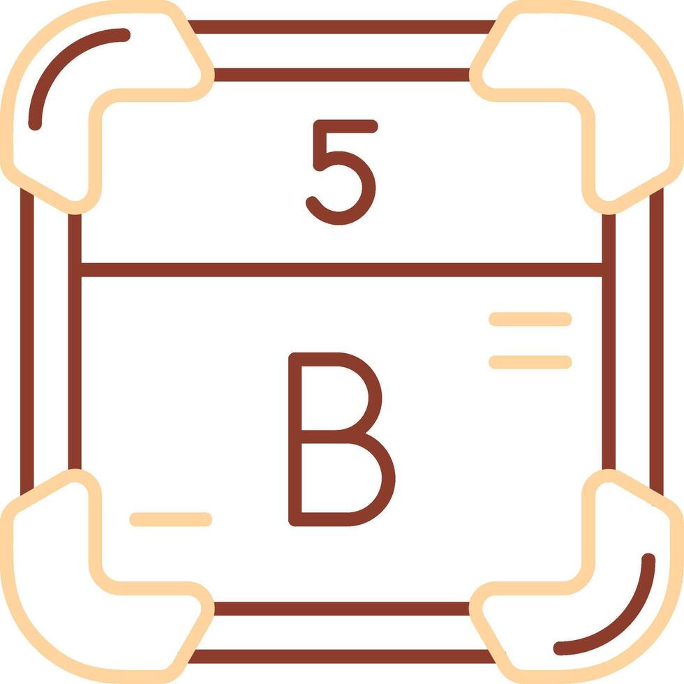 Boron Line Two Color Icon vector