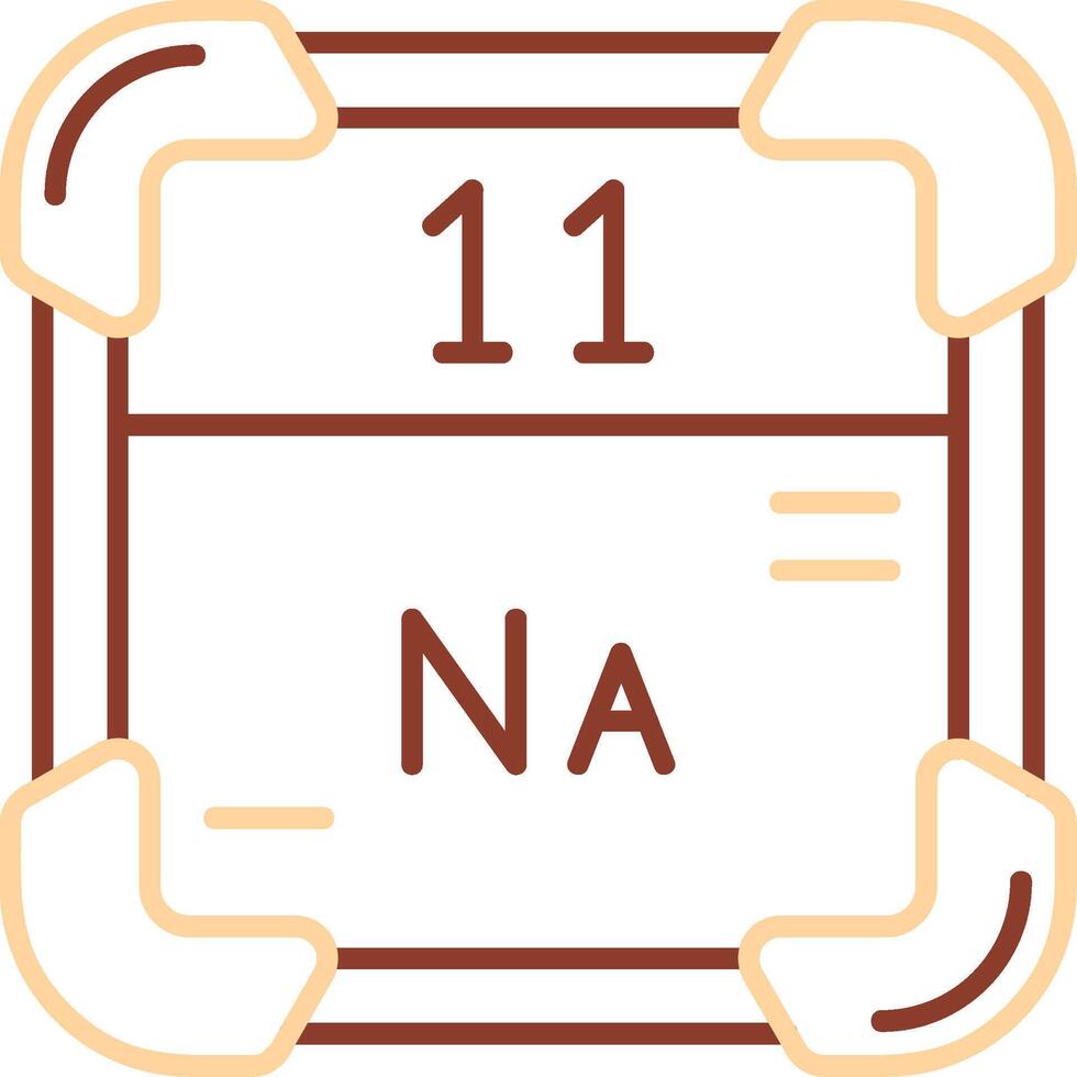 Sodium Line Two Color Icon vector