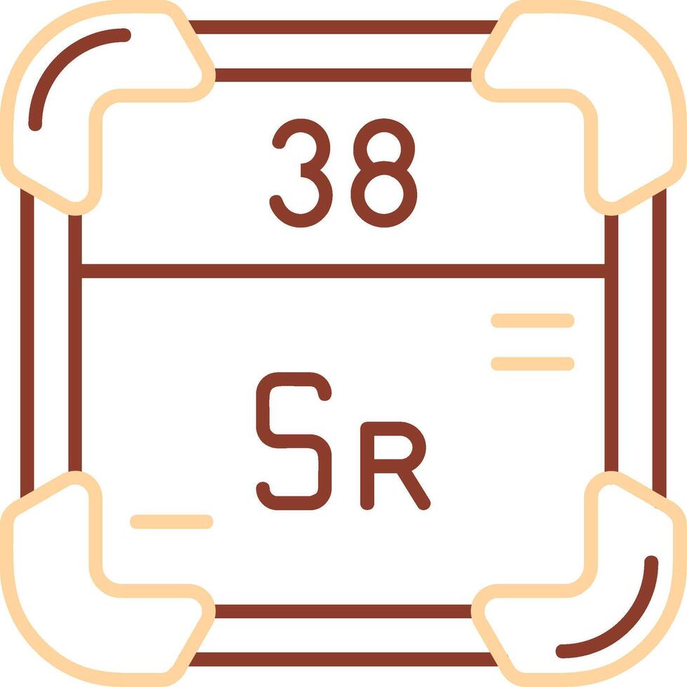 Strontium Line Two Color Icon vector