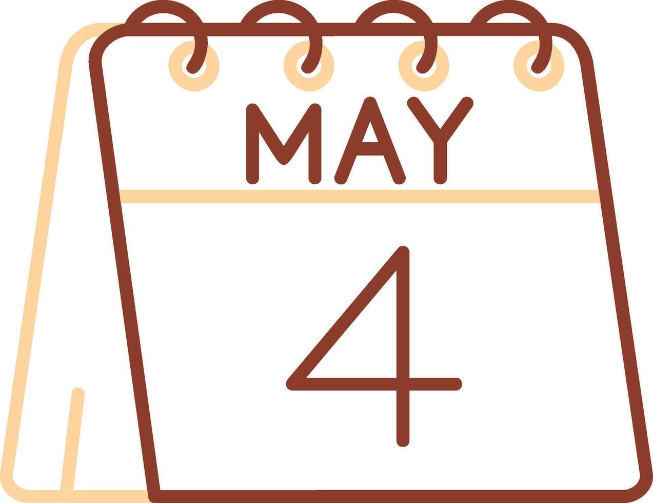 4th of May Line Two Color Icon vector