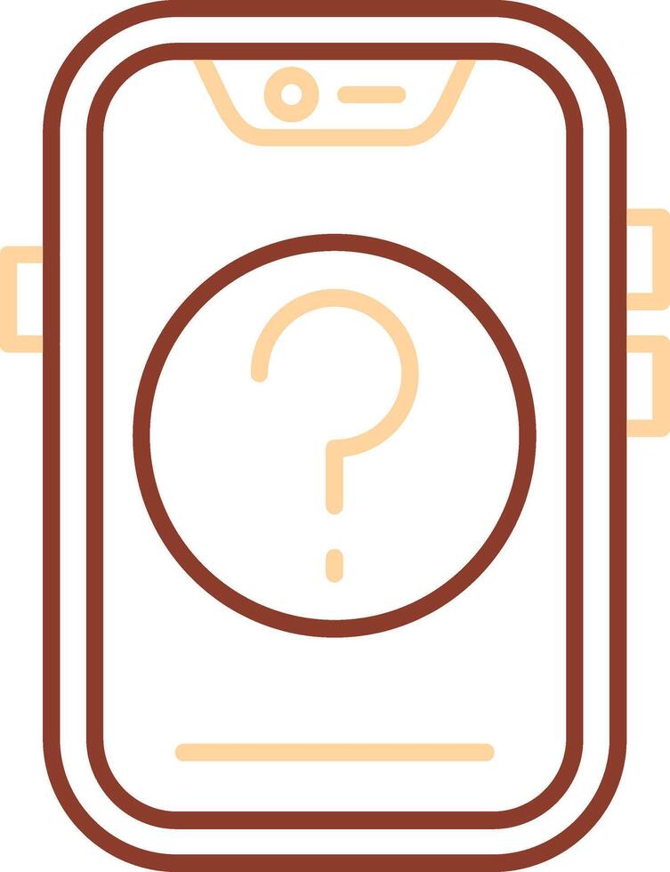 Question Line Two Color Icon vector