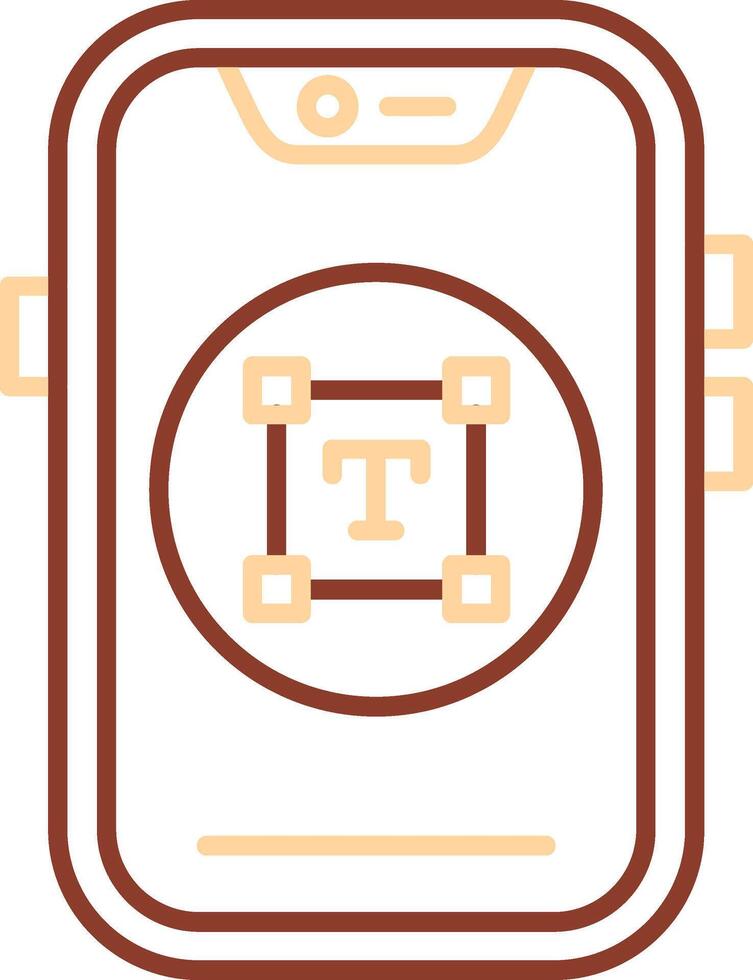 Type Line Two Color Icon vector