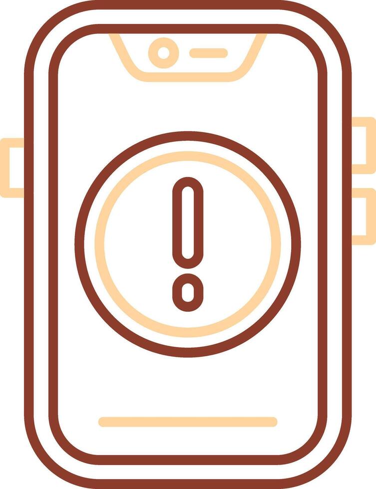 Error Line Two Color Icon vector