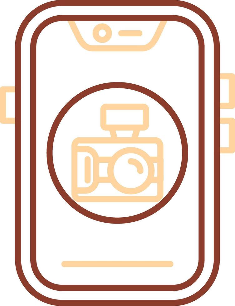 Camera Line Two Color Icon vector