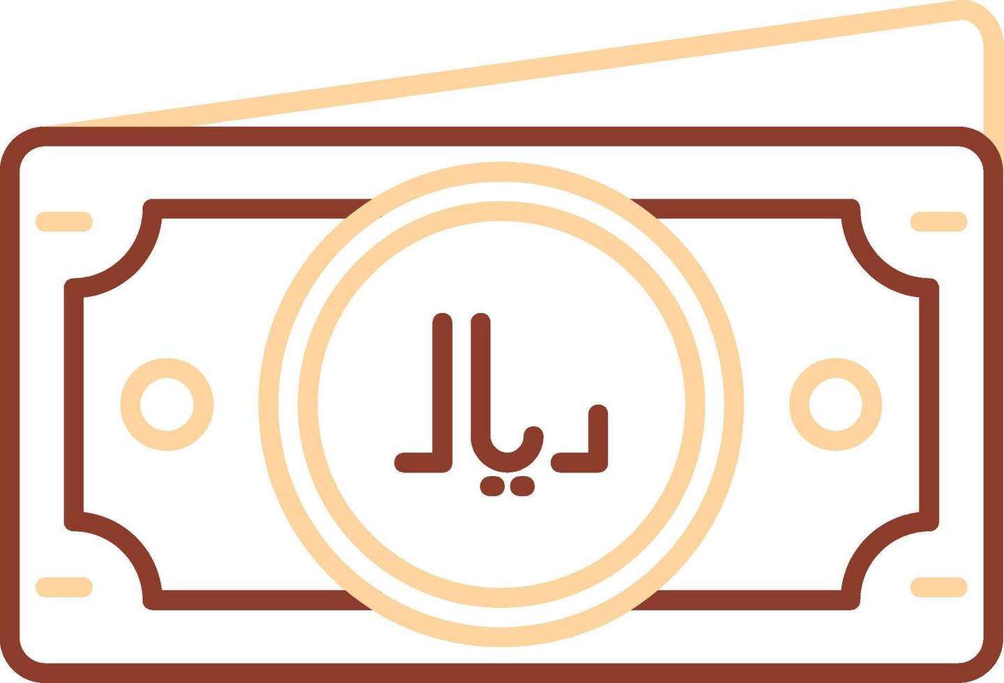 Riyal Line Two Color Icon vector